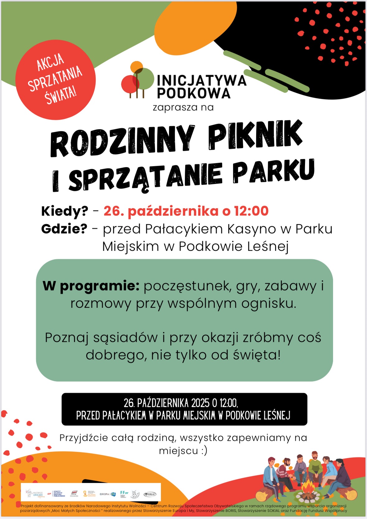 Rodzinny piknik i sprzątanie parku – krótka relacja